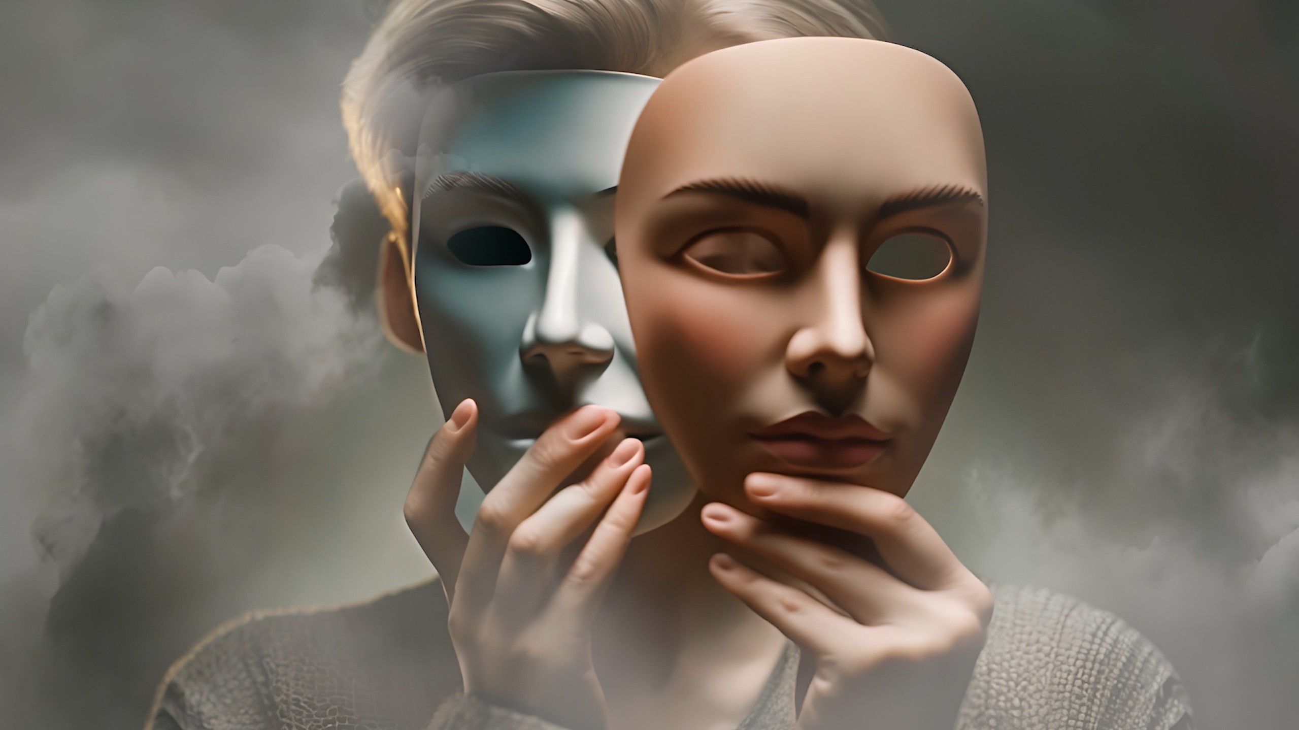 Wired for Purpose Thumbnail with a person holding two masks in front of their face.
